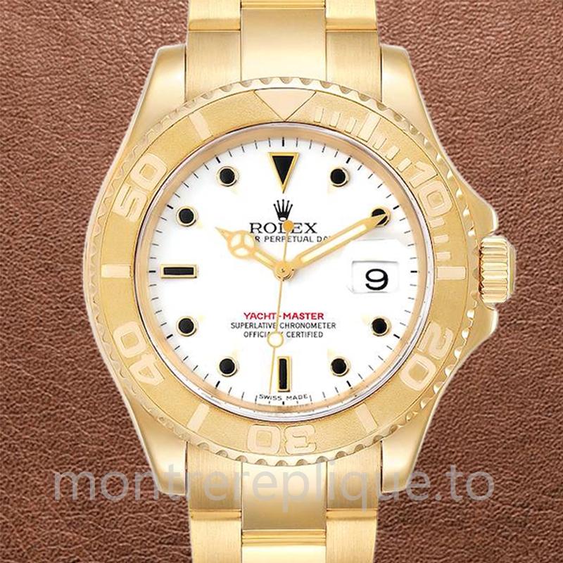 Rolex Yacht-master 40mm Pour des hommes 16628WSO Cadran blanc Bracelet Huître
