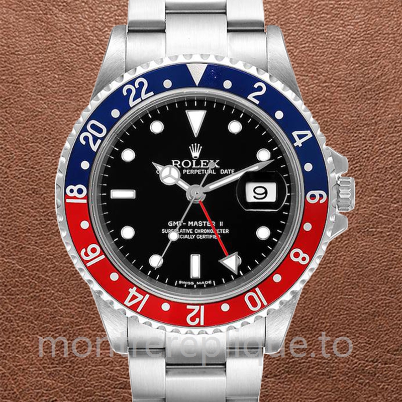 Rolex Gmt Master Ii 16710PEPSI Pour des hommes 40mm Automatique Argenté