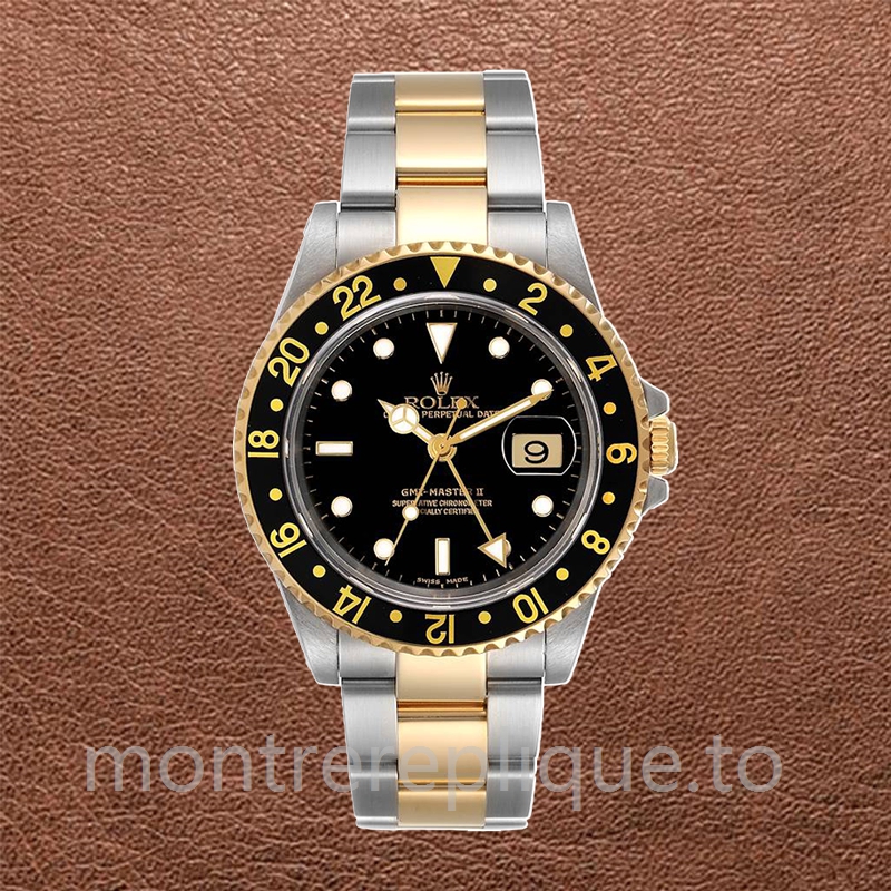 Rolex Gmt Master Pour des hommes 40mm 16713BKSO Bracelet Huître Cadran noir - Image 2