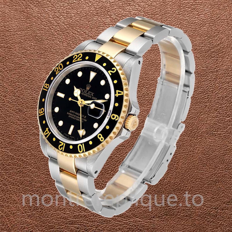 Rolex Gmt Master Pour des hommes 40mm 16713BKSO Bracelet Huître Cadran noir - Image 3