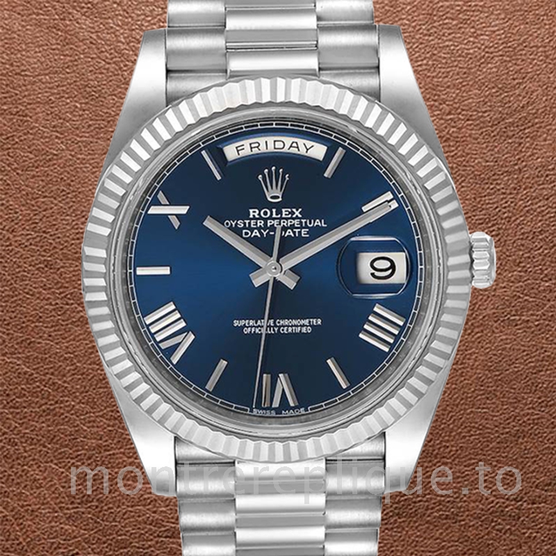 Rolex Day-Date 228239BLRP Pour des hommes 40mm Bracelet Argenté