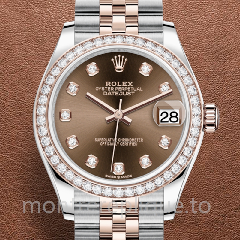 Rolex Datejust m278381rbr-0028 31mm Dames Argenté Cadran Chocolat