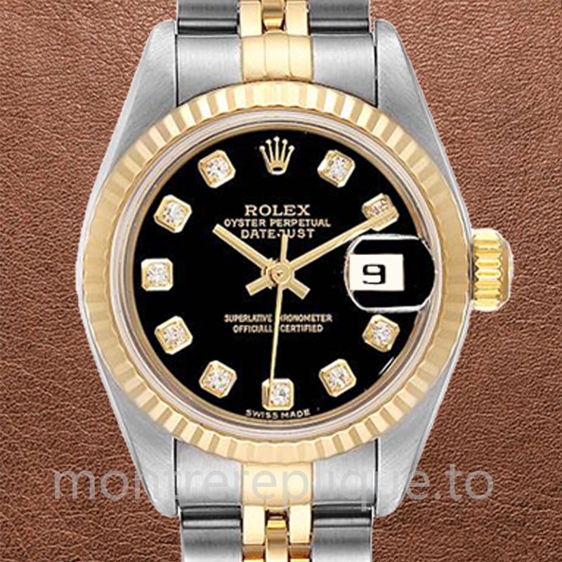 Rolex Datejust 279173 Dames 28mm Cadran noir Bracelet Jubilé