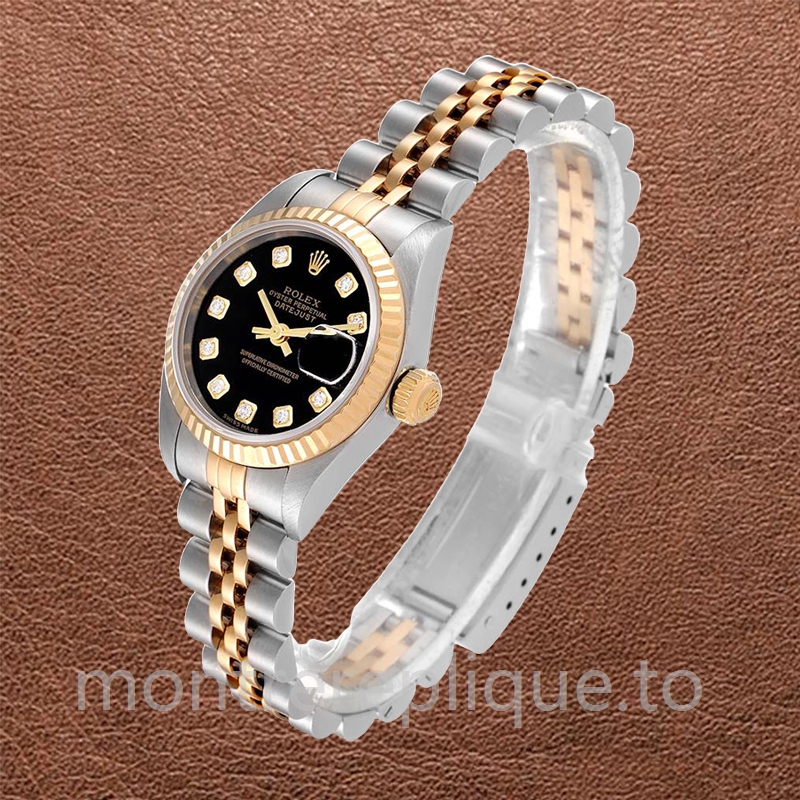 Rolex Datejust 279173 Dames 28mm Cadran noir Bracelet Jubilé - Image 3