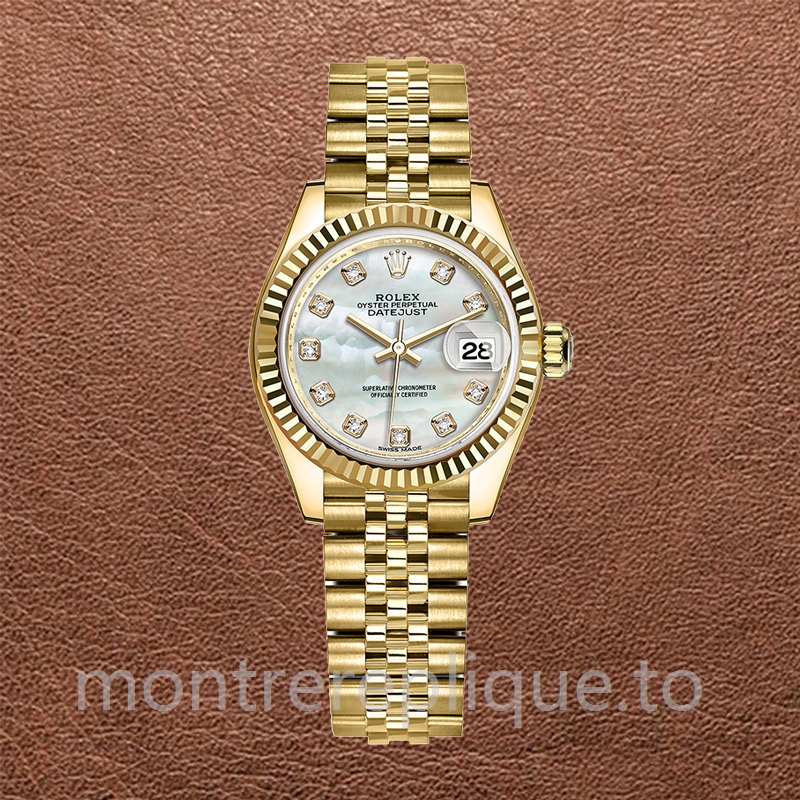 Rolex Datejust Dames 28mm m279178-0025 Cadran en nacre Ton d'or - Image 2