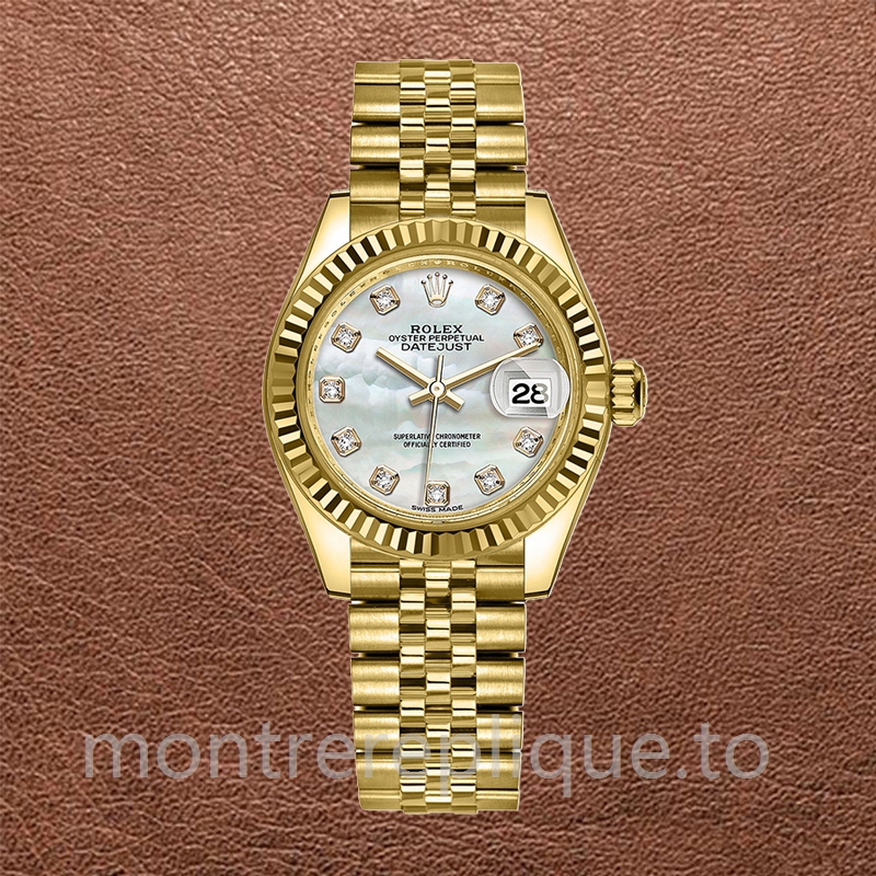 Rolex Datejust Dames 28mm m279178-0025 Cadran en nacre Ton d'or - Image 5