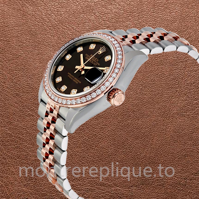 Rolex Datejust 28mm m279381rbr-0011 Dames Bracelet Jubilé Argenté - Image 3