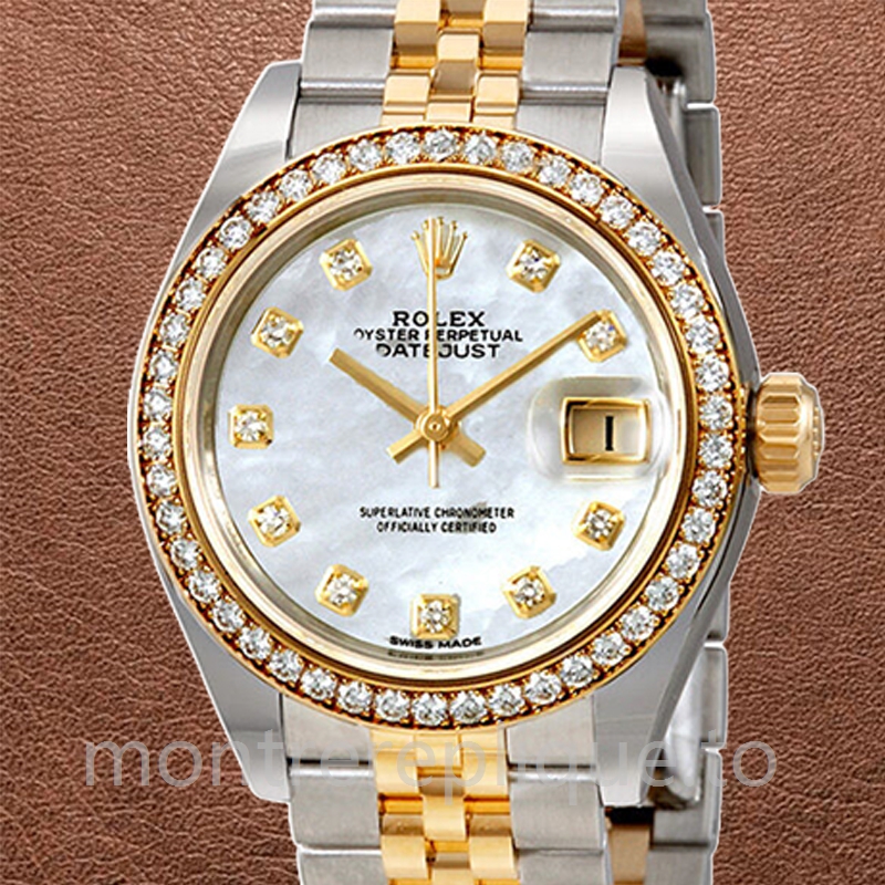 Rolex Datejust Dames m279383rbr-0019 28mm Cadran en nacre Regardez