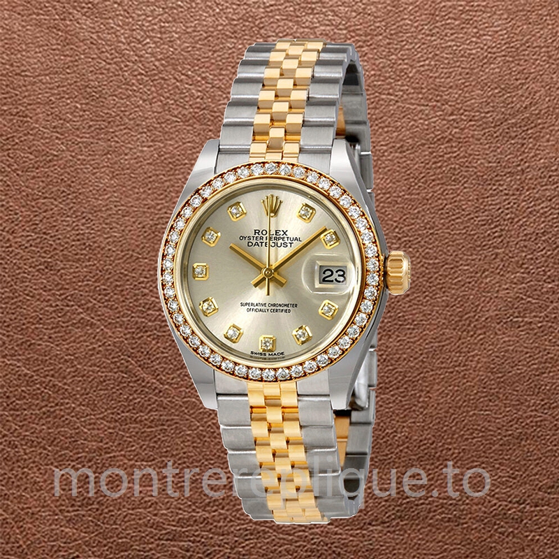Rolex Datejust m279383rbr-0007 28mm Dames Cadran argenté Bracelet Jubilé - Image 2