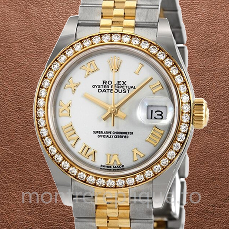 Rolex Datejust 28mm Dames m279383rbr-0023 Argenté Automatique