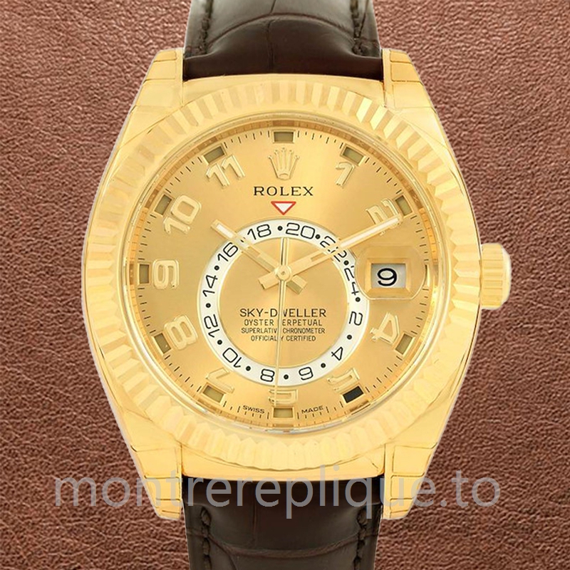 Rolex Sky-dweller 326138 Pour des hommes 41mm Cadran Champagne Regardez