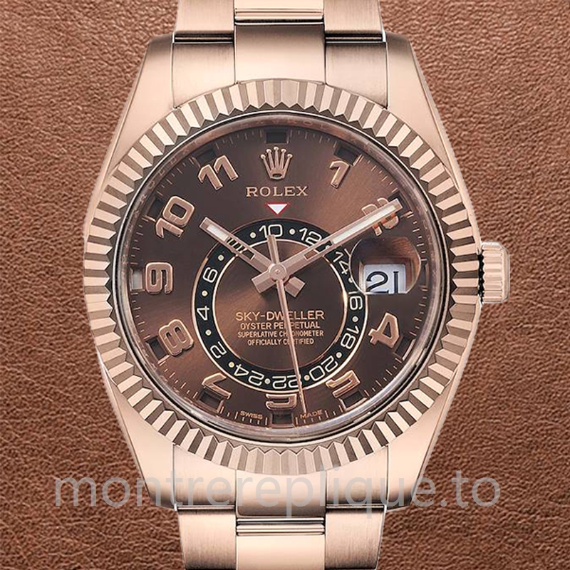 Rolex Sky-dweller 41mm 326935BRAO Pour des hommes Cadran marron Automatique