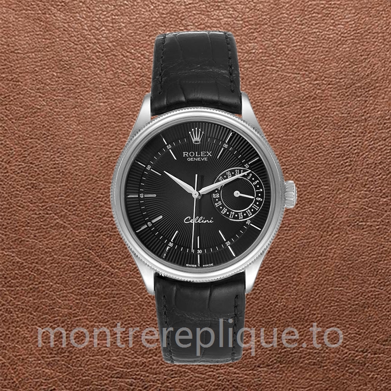 Rolex Cellini m50519-0007 Pour des hommes 39mm Bracelet en cuir - Image 2