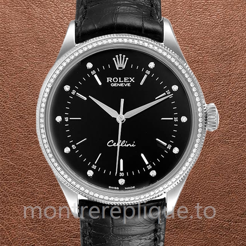 Rolex Cellini Pour des hommes m50609rbr-0007 39mm Bracelet en cuir