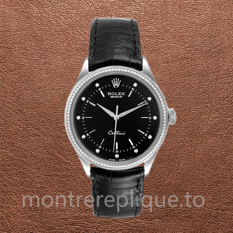Rolex Cellini Pour des hommes m50609rbr-0007 39mm Bracelet en cuir - Image 2