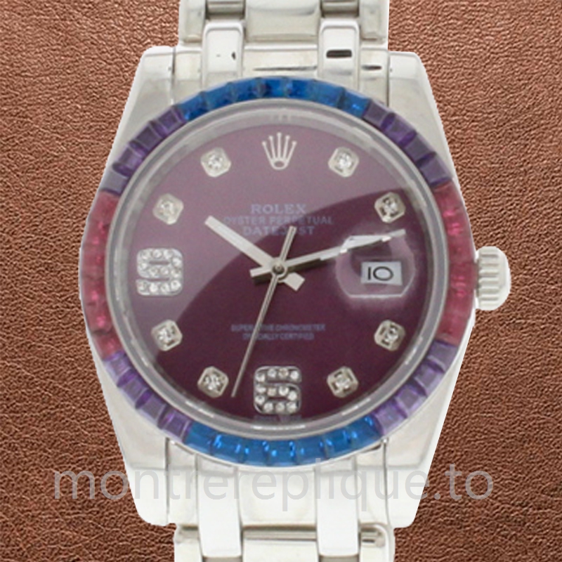 Rolex Pearlmaster Dames 86349SAFUBL-42749 31mm Bracelet Argenté