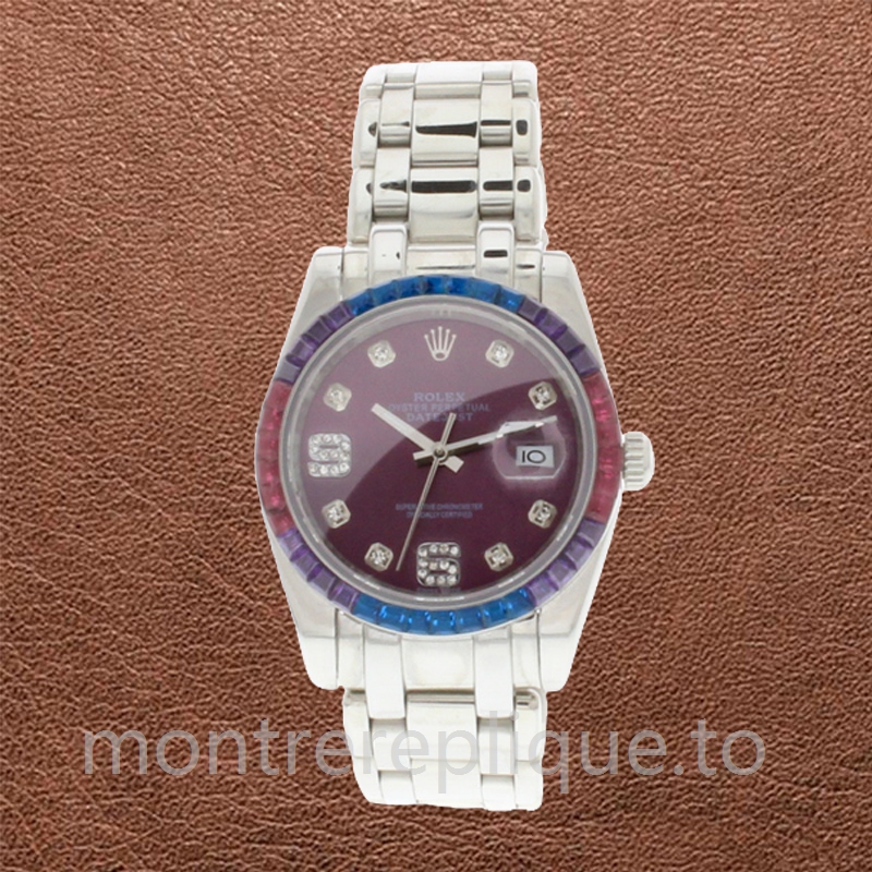 Rolex Pearlmaster Dames 86349SAFUBL-42749 31mm Bracelet Argenté - Image 2