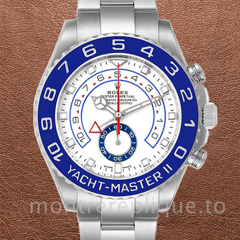 Rolex Yacht-Master Ii 116680-0002 Pour des hommes Argenté Automatique Cadran Blanc