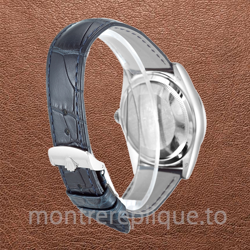 Rolex Day-Date 36mm 118139-L Pour Des Hommes Bracelet En Cuir Argenté - Image 4