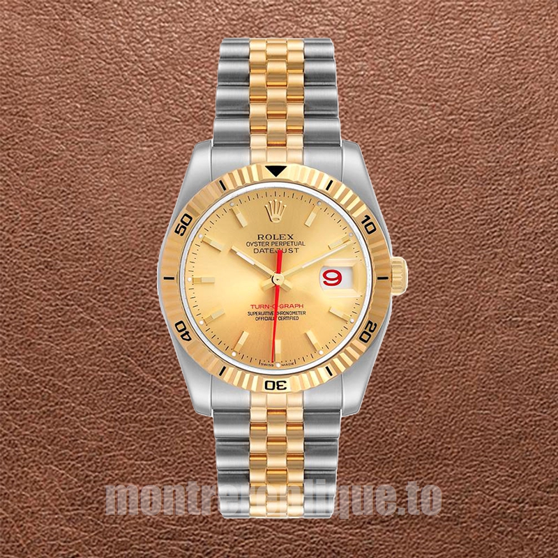 Rolex Datejust Turn-o-graph 116263 Pour des hommes 36mm Regardez Bracelet Jubilé - Image 2