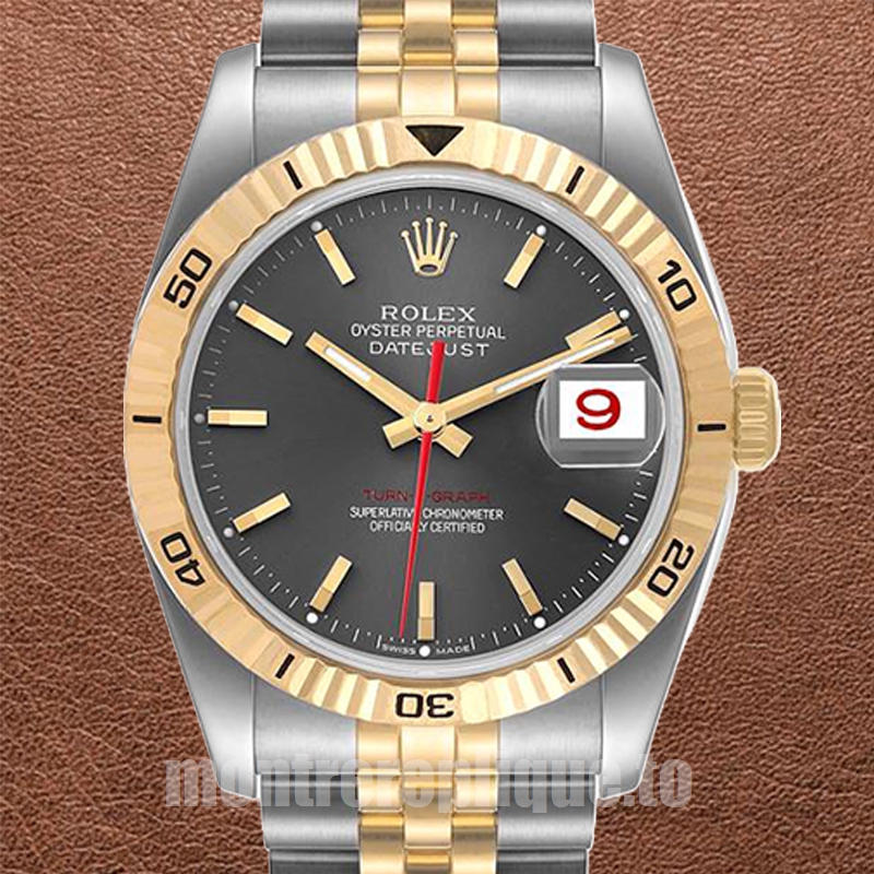 Rolex Datejust Turn-o-graph 36mm Pour des hommes 116263 Regardez Cadran gris