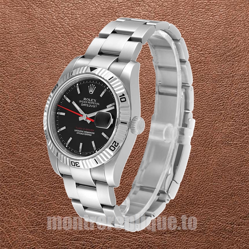 Rolex Datejust Turn-o-graph 36mm 116264 Pour des hommes Bracelet Huître Cadran noir - Image 3