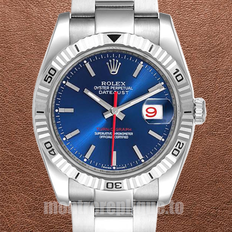 Rolex Datejust Turn-o-graph 36mm Pour des hommes 116264 Cadran bleu