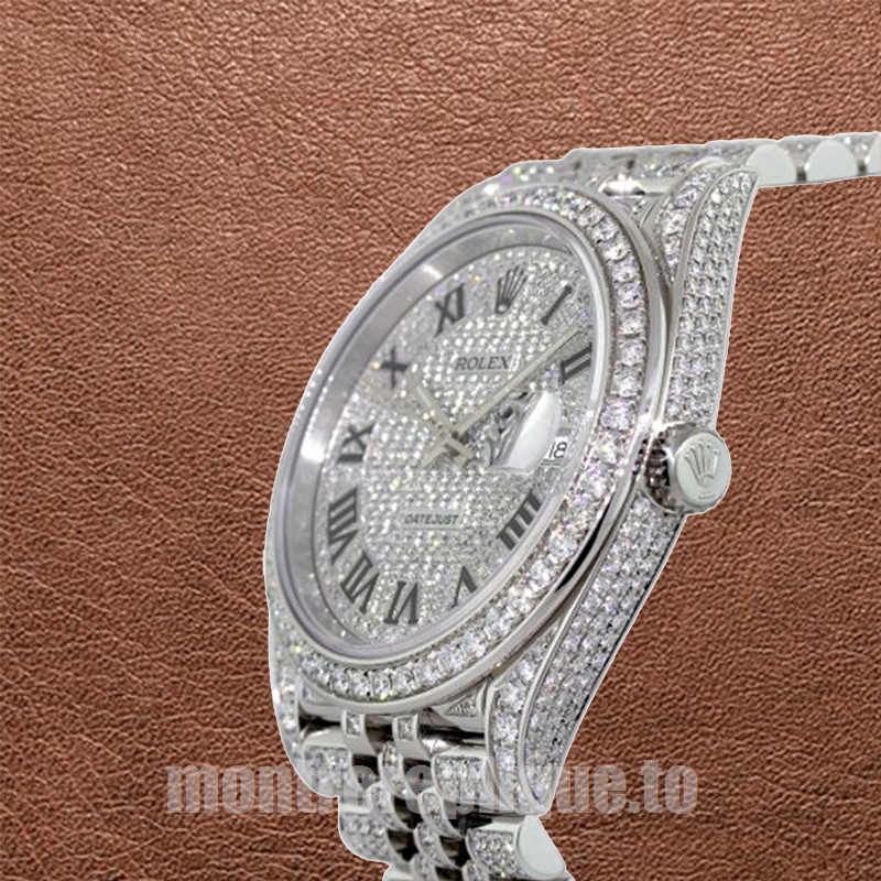 Rolex Datejust 41mm Pour des hommes 116300 Cadran pavé de diamants Bracelet Jubilé - Image 3