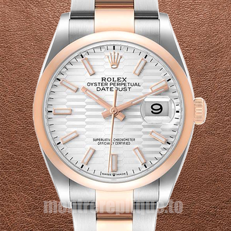 Rolex Datejust Pour des hommes 36mm m126201-0034 Argenté Cadran cannelé argenté