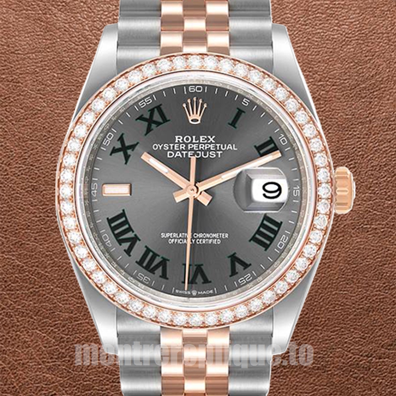Rolex Datejust m126281rbr-0017 36mm Pour des hommes Argenté Bracelet Jubilé