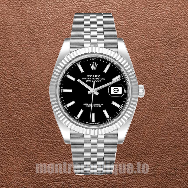 Rolex Datejust m126334-0018 Pour des hommes 41mm Argenté Cadran noir - Image 2