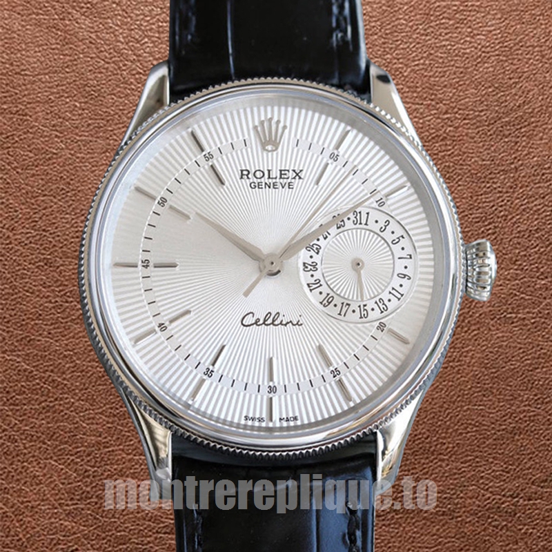Rolex Cellini 39mm m50519-0006 Pour des hommes Bracelet en cuir