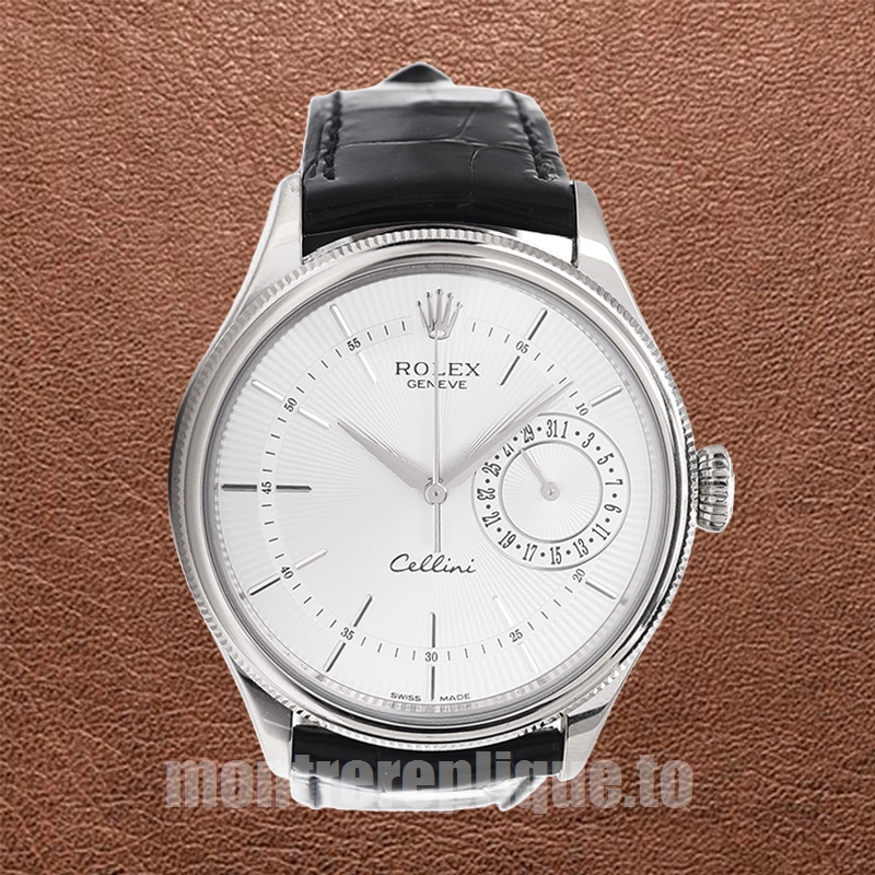 Rolex Cellini 39mm m50519-0006 Pour des hommes Bracelet en cuir - Image 2
