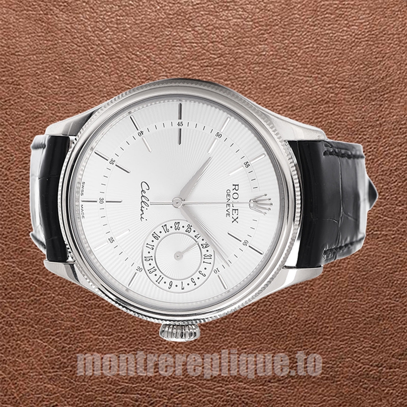 Rolex Cellini 39mm m50519-0006 Pour des hommes Bracelet en cuir - Image 3