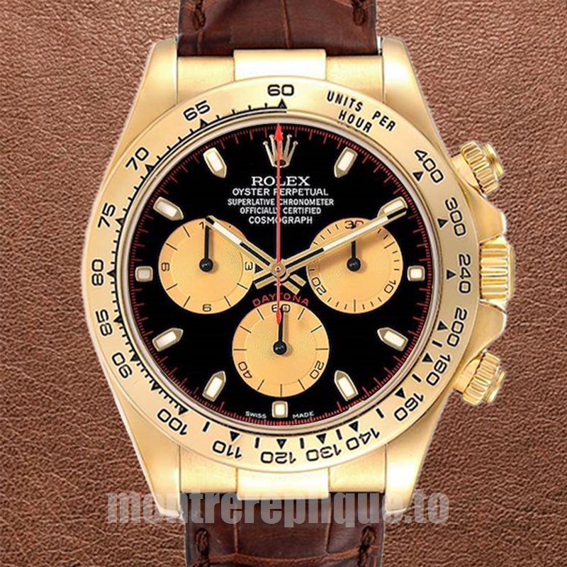 Rolex Daytona 116518 Pour des hommes 40mm Bracelet en cuir