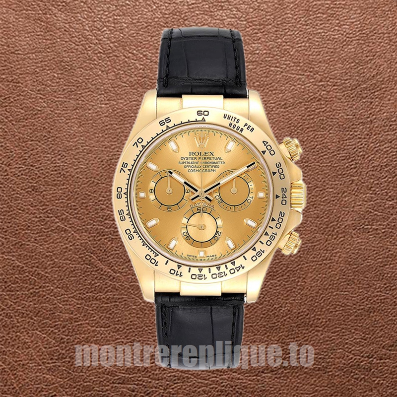 Rolex Daytona Pour des hommes 40mm 116518 Ton d'or Cadran Champagne - Image 2