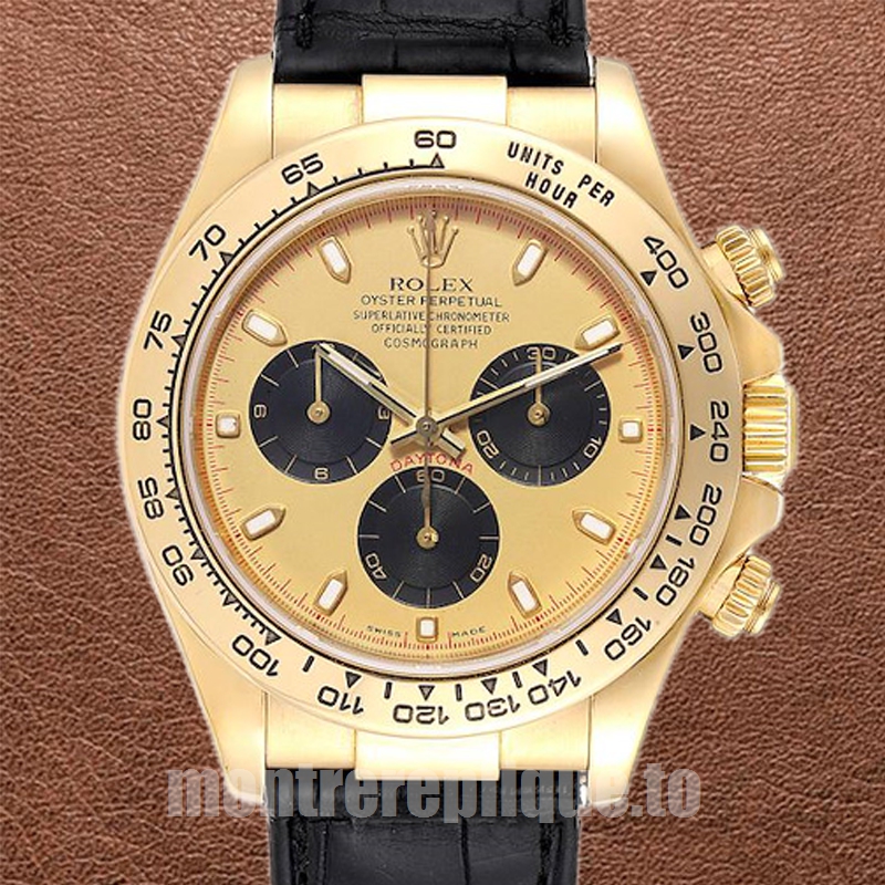 Rolex Daytona Pour des hommes 116518 40mm Cadran Champagne Regardez