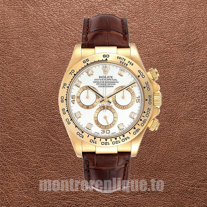 Rolex Daytona Pour des hommes 40mm 116518-0001 Automatique Bracelet en cuir - Image 2