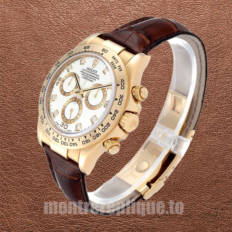 Rolex Daytona Pour des hommes 40mm 116518-0001 Automatique Bracelet en cuir - Image 3