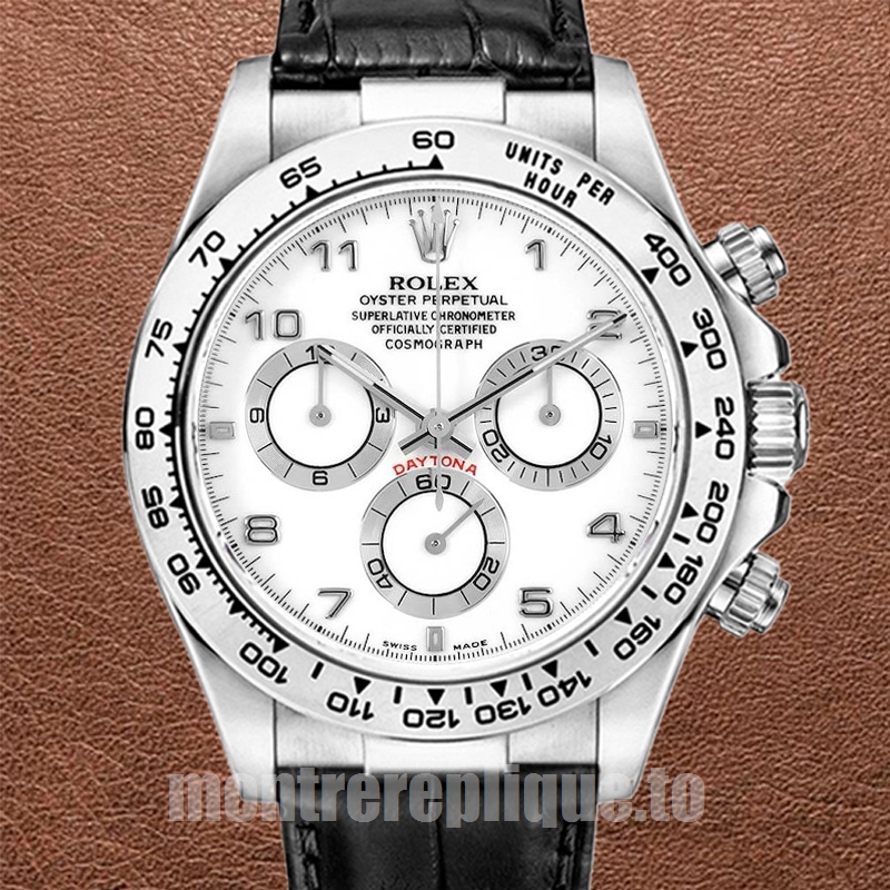 Rolex Daytona 40mm 116519 Pour des hommes Cadran blanc Automatique