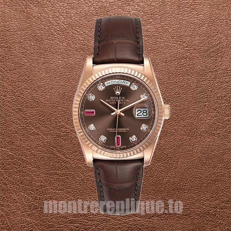Rolex Day-Date Pour des hommes 36mm 118135-0022 Regardez Cadran marron - Image 2