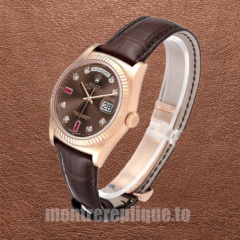Rolex Day-Date Pour des hommes 36mm 118135-0022 Regardez Cadran marron - Image 3