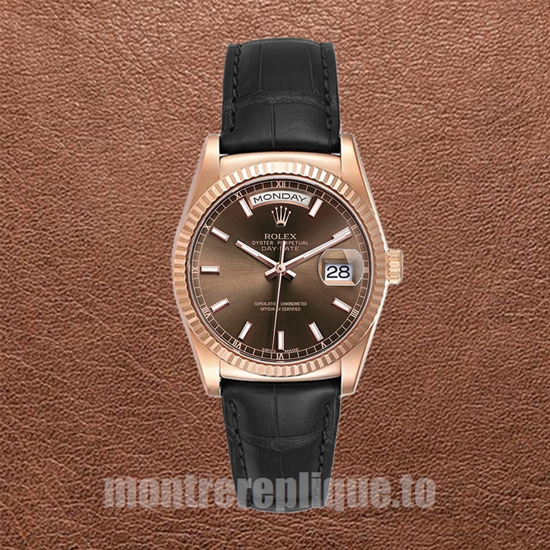 Rolex Day-Date 118135-0086 36mm Pour des hommes Cadran marron - Image 2