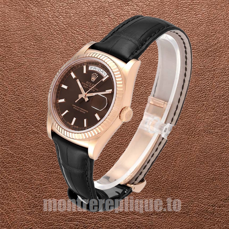 Rolex Day-Date 118135-0086 36mm Pour des hommes Cadran marron - Image 3