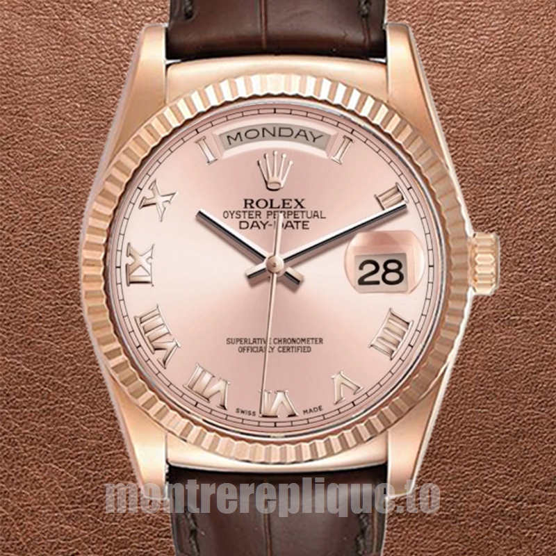 Rolex Day-Date Pour des hommes 36mm 118135 Doré rose Regardez