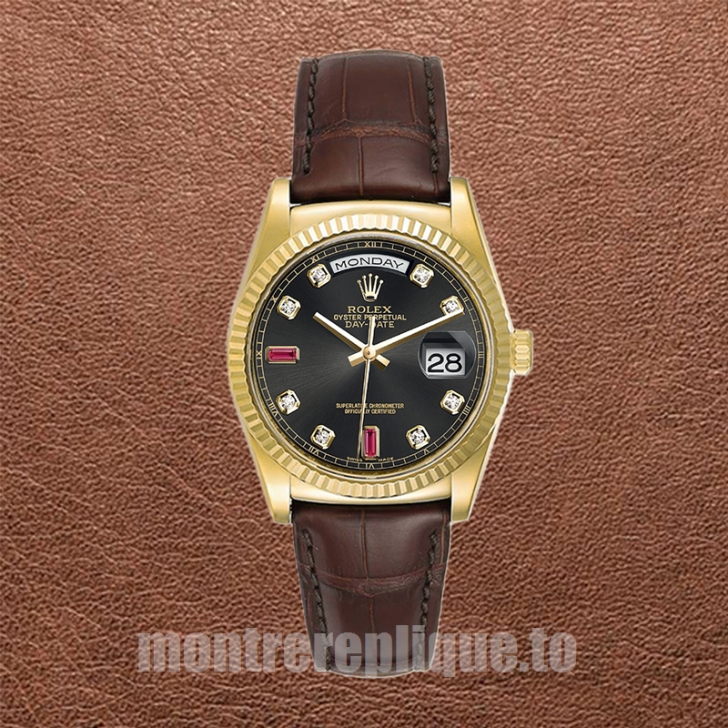 Rolex Day-Date Pour des hommes 36mm 118138 Cadran noir Regardez - Image 2