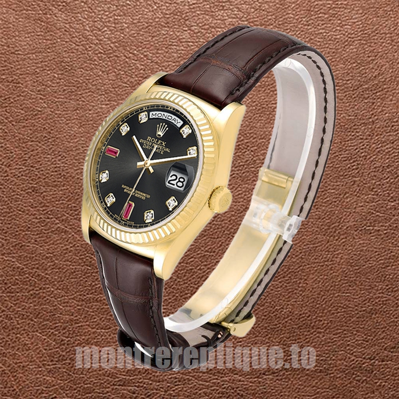 Rolex Day-Date Pour des hommes 36mm 118138 Cadran noir Regardez - Image 3