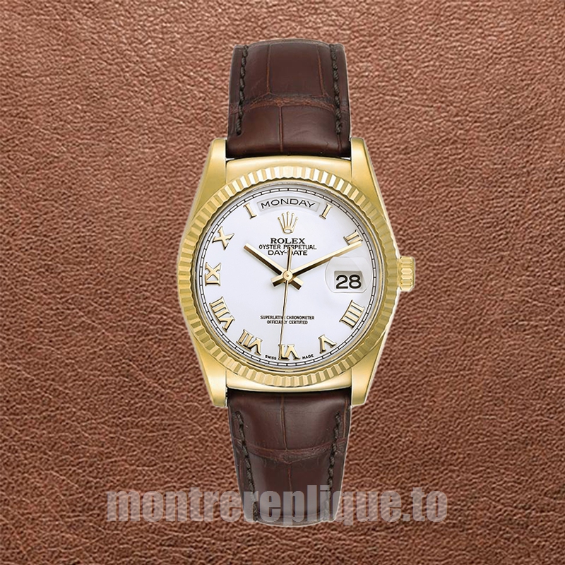 Rolex Day-Date 36mm Pour des hommes m118138-0117 Bracelet en cuir Regardez - Image 2