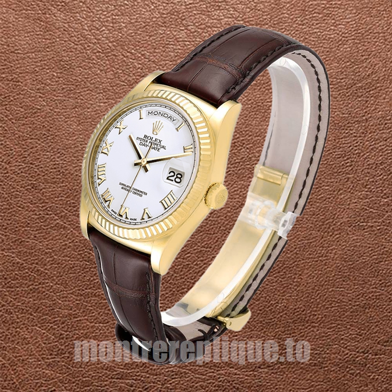 Rolex Day-Date 36mm Pour des hommes m118138-0117 Bracelet en cuir Regardez - Image 3