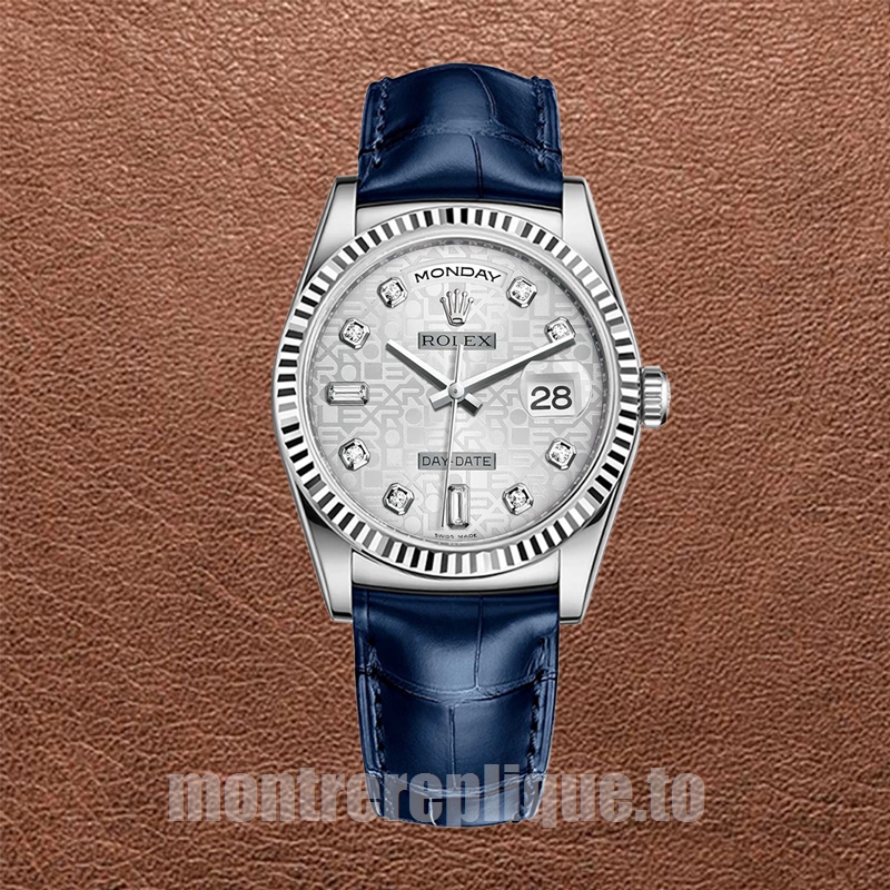 Rolex Day-Date 36mm m118139-0092 Pour des hommes Regardez Cadran du jubilé d'argent - Image 2